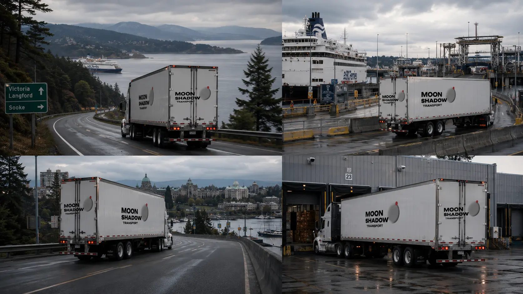 Trucking companies in Victoria BC handling freight deliveries at commercial warehouse docks