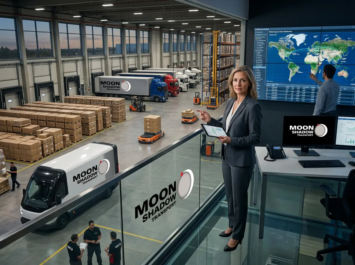 Cross Border LTL Shipping logistics team monitoring freight movement and warehouse operations in real time