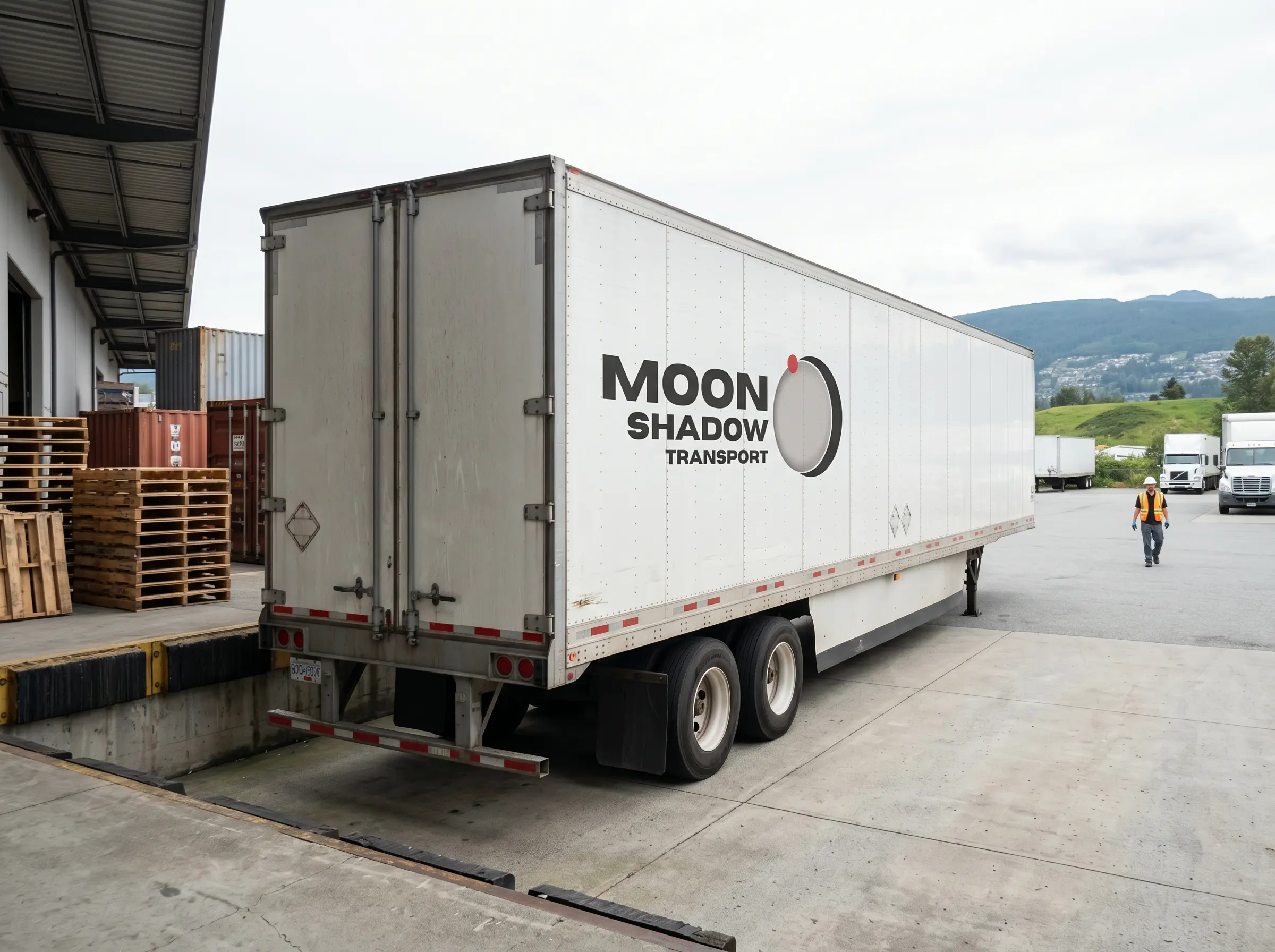 Moon Shadow Transport trailer operating within the Vancouver Freight & Trucking Market logistics and distribution network