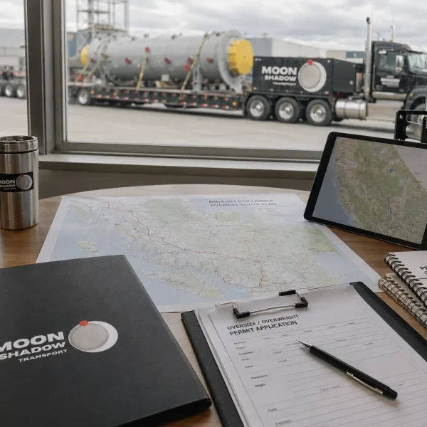 Heavy Haul Trucking BC & Canada route planning and permit management for oversized freight transportation projects