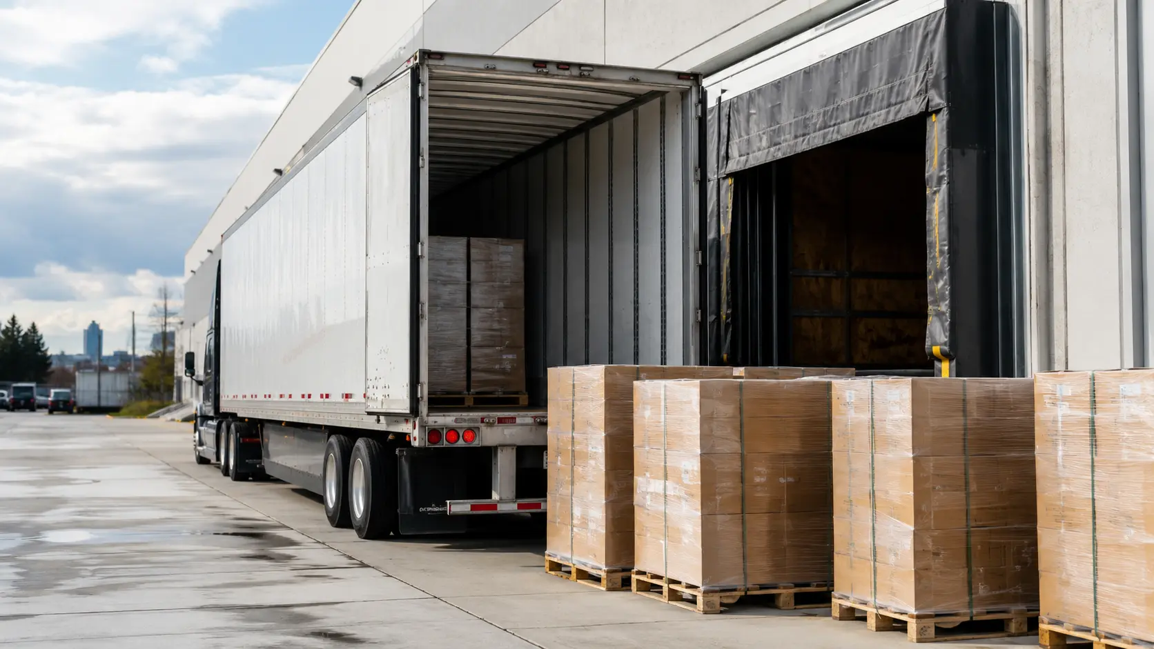 Logistics Management Services Canada coordinating warehouse loading and outbound freight shipments